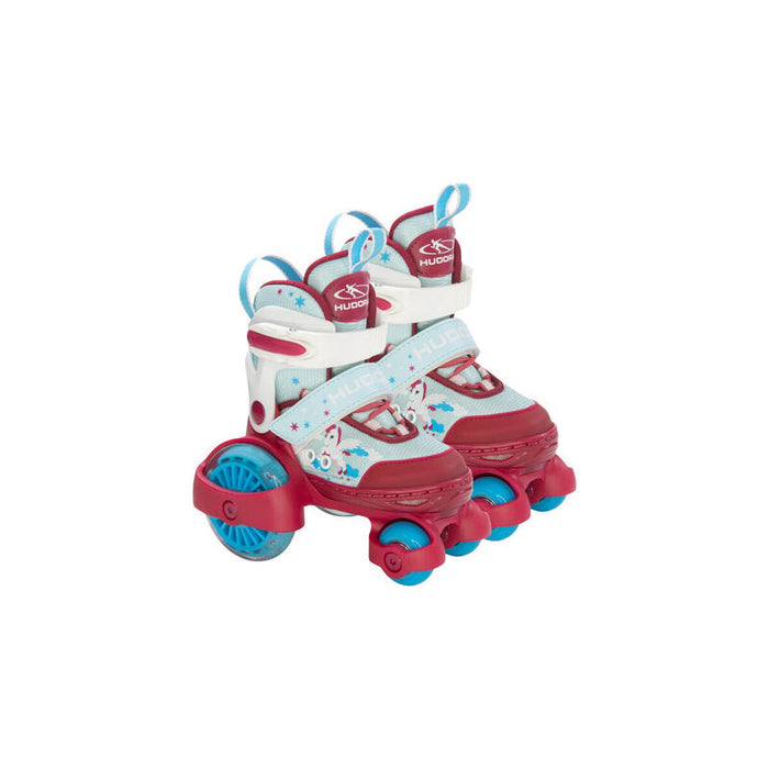 Hudora 22051, Patines Rojo/Celeste