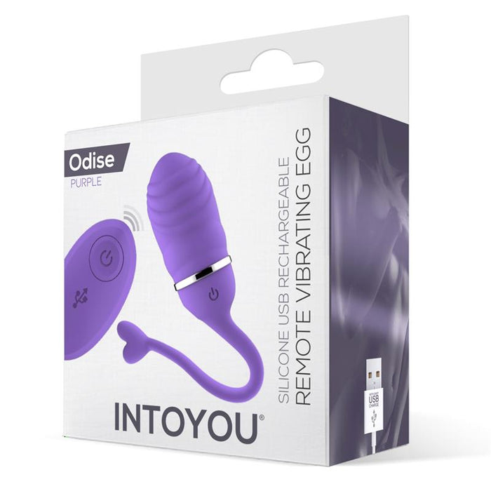 Huevo Vibrador Control Remoto Odise Usb Silicona Purpura