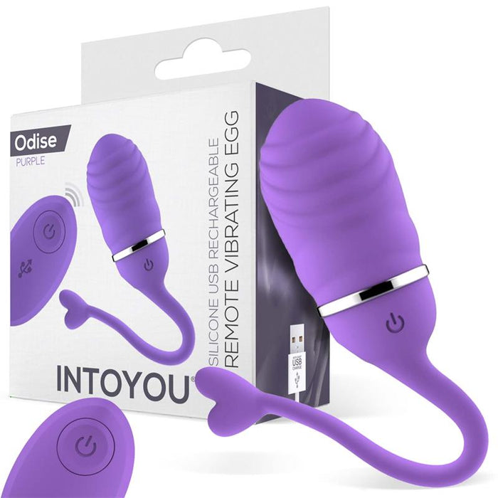 Huevo Vibrador Control Remoto Odise Usb Silicona Purpura