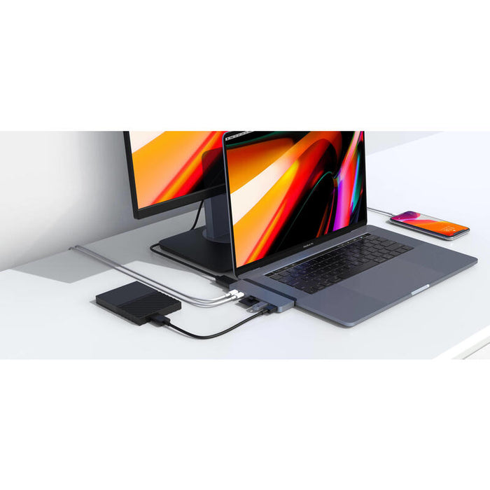 Hyper Base Usb-C 4k, Estación De Acoplamiento Hd28c-Gray