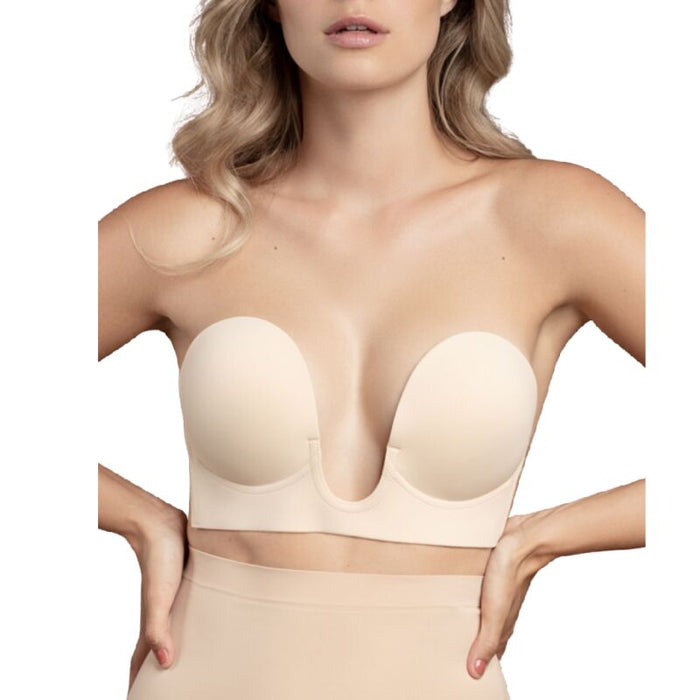 Bye-Bra - Sujetador Sin Asas En U Beige Copa E