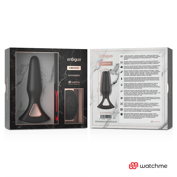 Anbiguo - Watchme Control Remoto Vibrador Plug Anal Alexandru