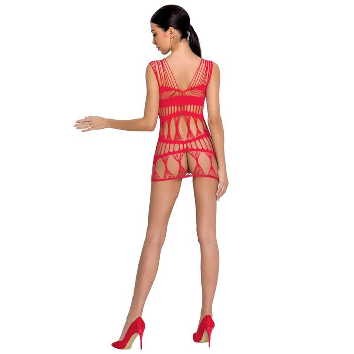 Passion - Woman Bs089 Bodystocking Rojo Talla Unica