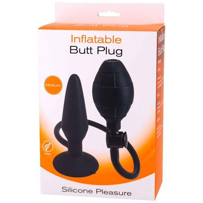 Butt Plug Hinchable M - Negro