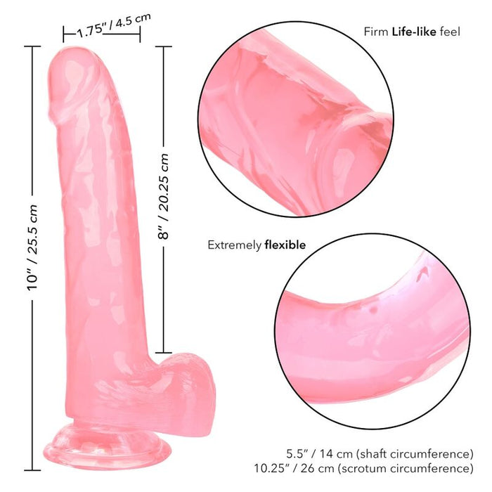 Queen Size Pene Gelatina 25,5cm - Rosa