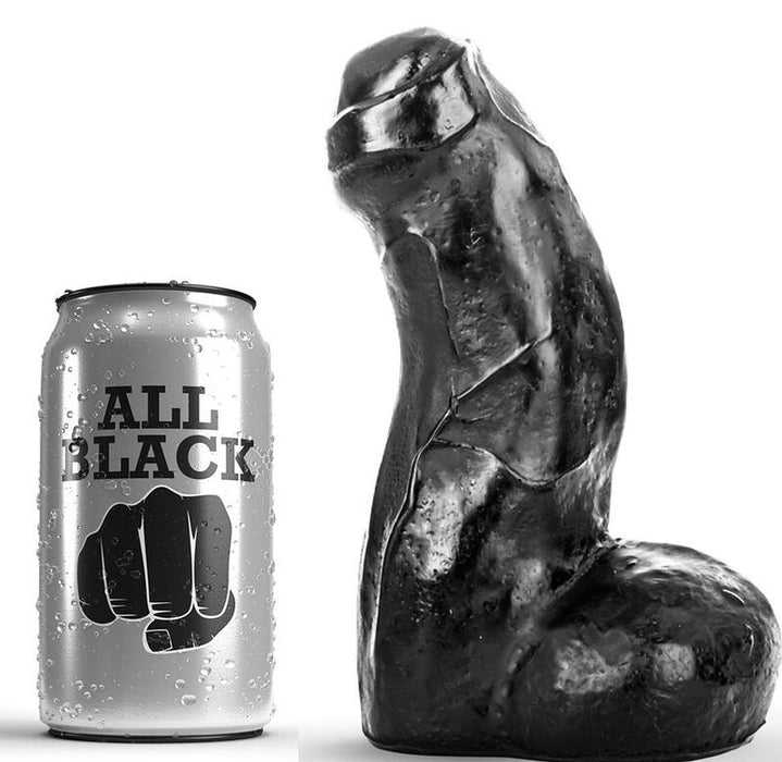 All Black  Realistic Dong Negro 17 Cm