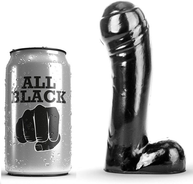 All Black Dildo Negro 15cm