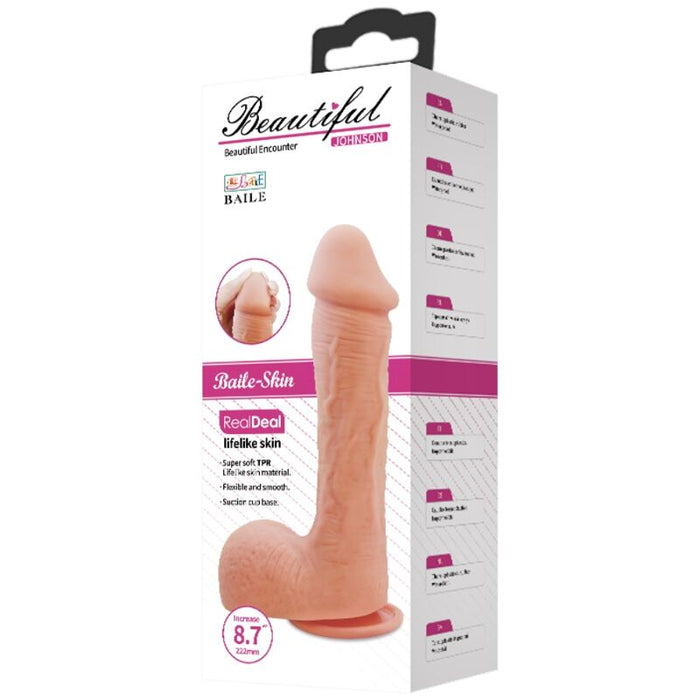 Beautiful Encounter Johnson Lifelike Skin Dildo 27 Cm