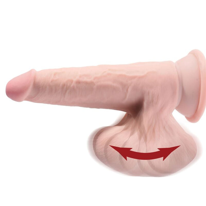 Pene Realístico 3d Cock Swinging Balls 24,5cm