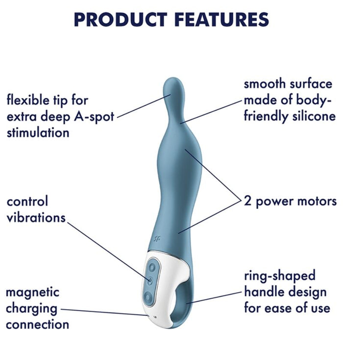 Plug  Anal Satisfyer A-Mazing 1 Vibrador Punto A - Azul