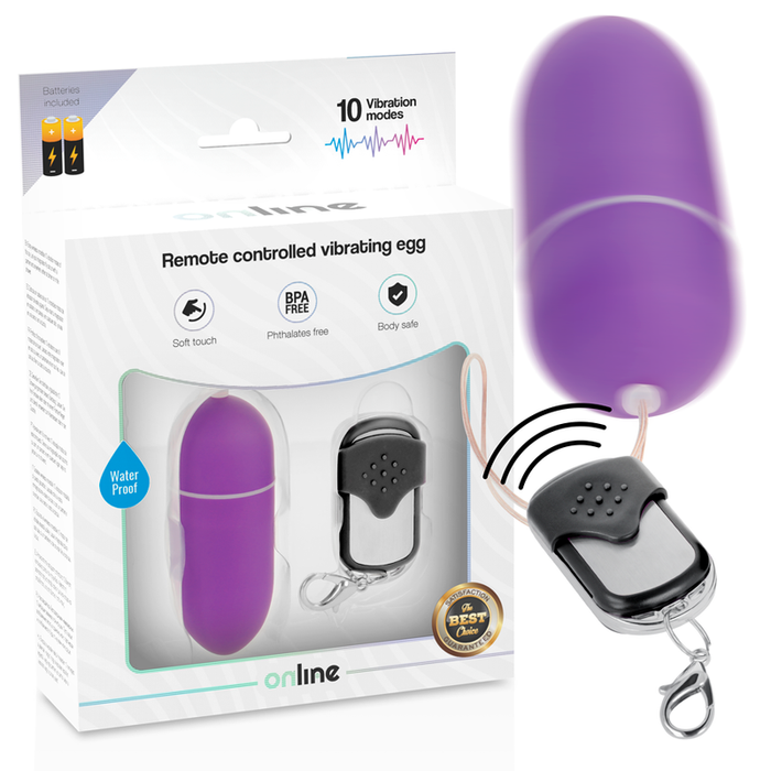 Online - Huevo Vibrador Control Remoto L Lila