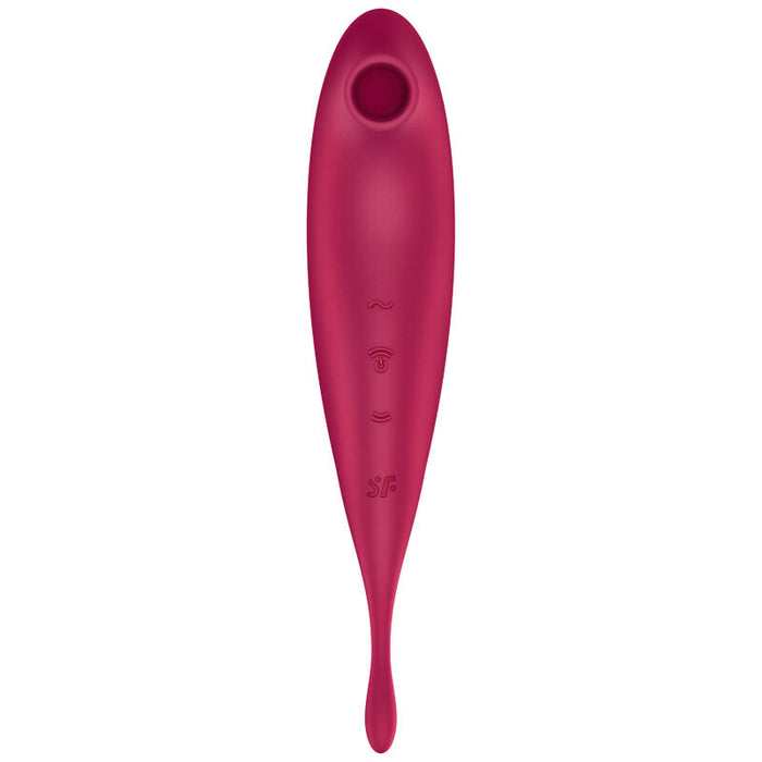 Twirling Pro Succionador Y Vibrador Twirling Pro   App Satisfyer Connect Dark Red
