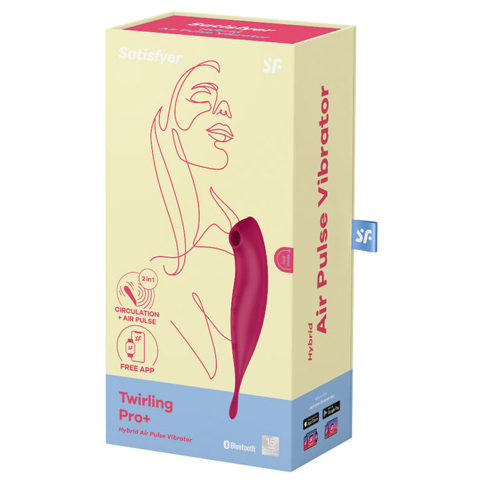 Twirling Pro Succionador Y Vibrador Twirling Pro   App Satisfyer Connect Dark Red