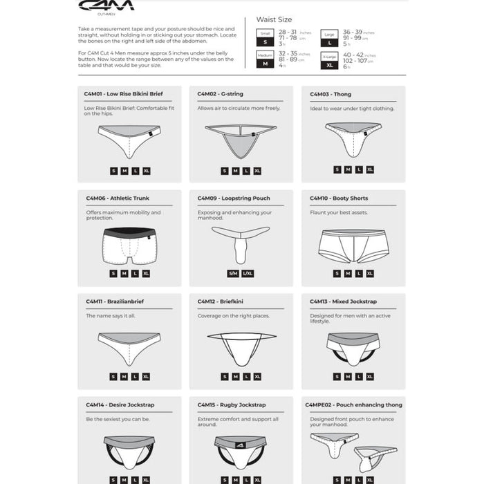 Cut4men - Jockstrap Desire Cuero Azul Xl