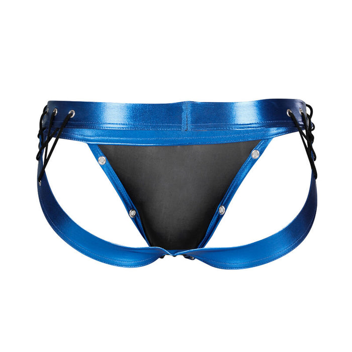 Cut4men - Jockstrap Desire Cuero Azul Xl