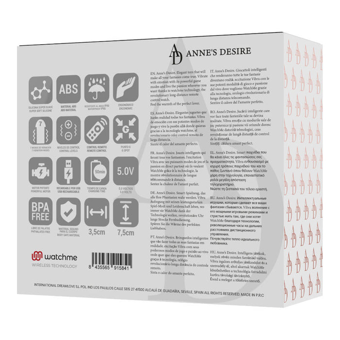 Anne'S Desire - Huevo Control Remoto Tecnología Watchme Negro/Gold