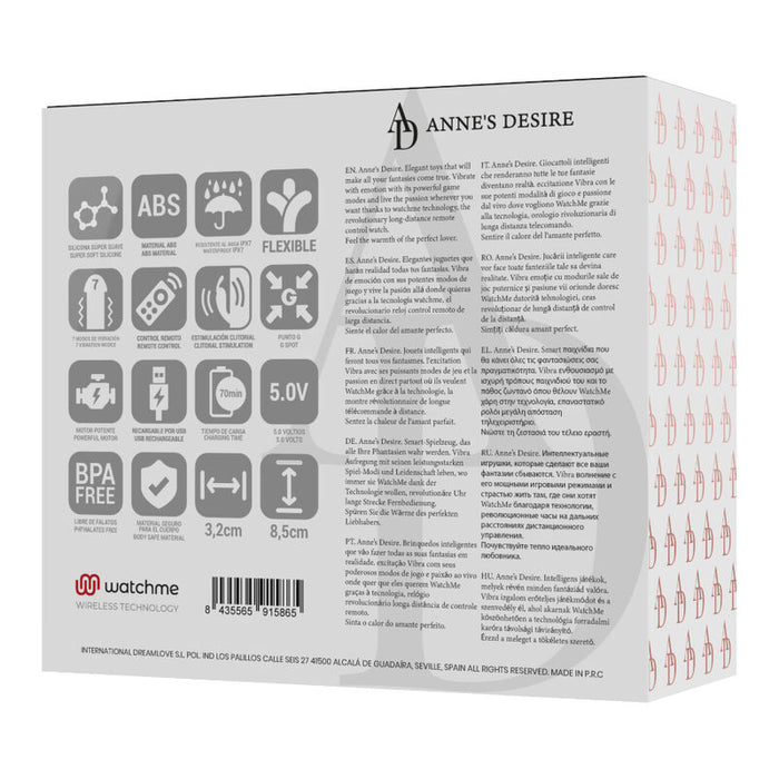 Anne'S Desire - Dual Pleasure Tecnología Watchme Negro/Gold