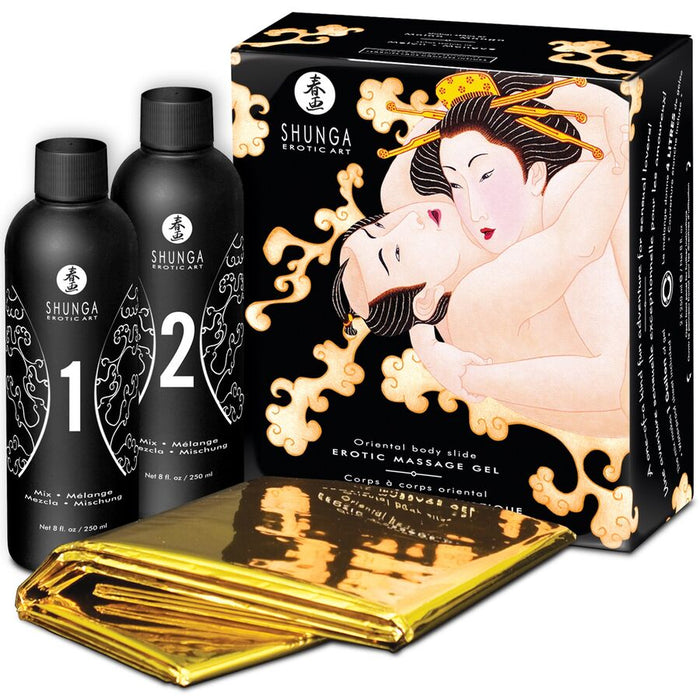 Shunga Kit De Gel De Masaje Aroma A Melón Y Mango