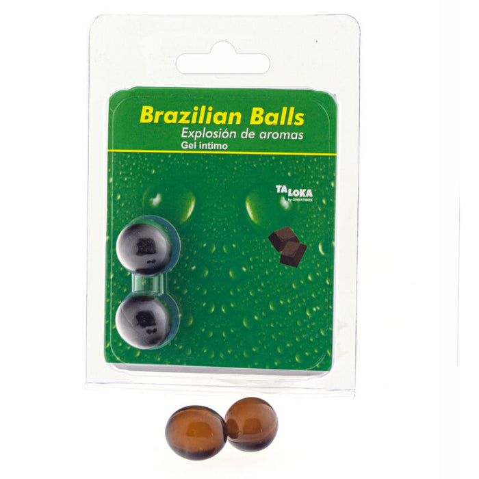 2  Brazilian Balls Explosion De Aromas Gel Intimo -  Chocolate