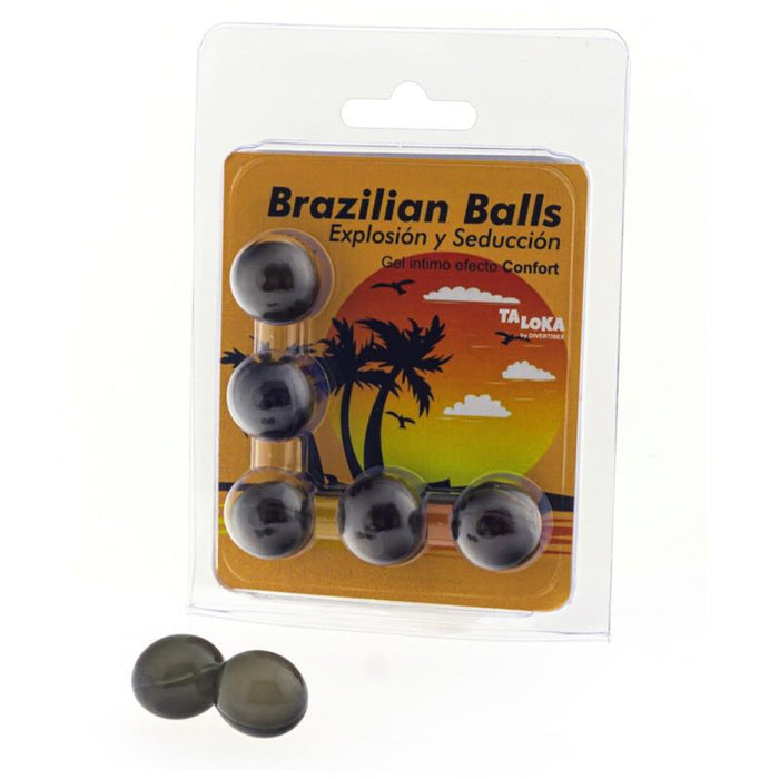 5  Brazilian Balls Explosion De Aromas Gel Excitante Efecto Confort