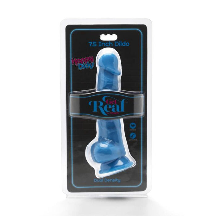 Get Real - Happy Dicks 19 Cm Con Testiculos Azul