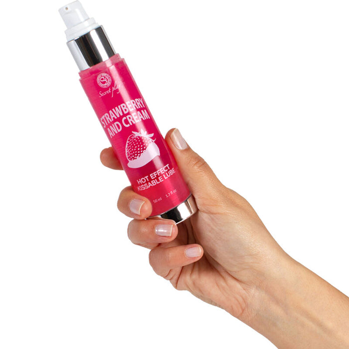 Secretplay - Lubricante 2-1 Efecto Calor Fresa&Nata 50 Ml