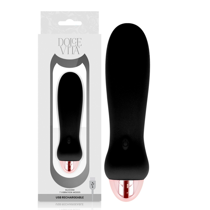 Dolce Vita - Vibrador Recargable Five Negro 7 Velocidades