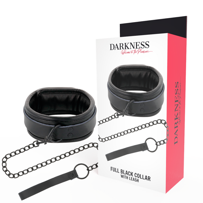 Darkness - Collar Con Cadena  Negro