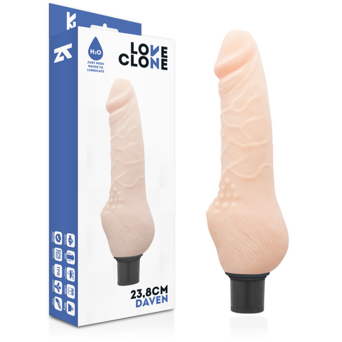 Loveclone - Daven Self Lubrication Realistico 23.8 Cm -O- 3.8 Cm