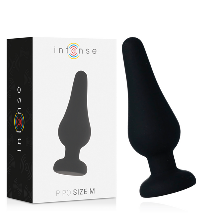 Intense - Anal Plug Pipo M Silicone Negro 11 Cm