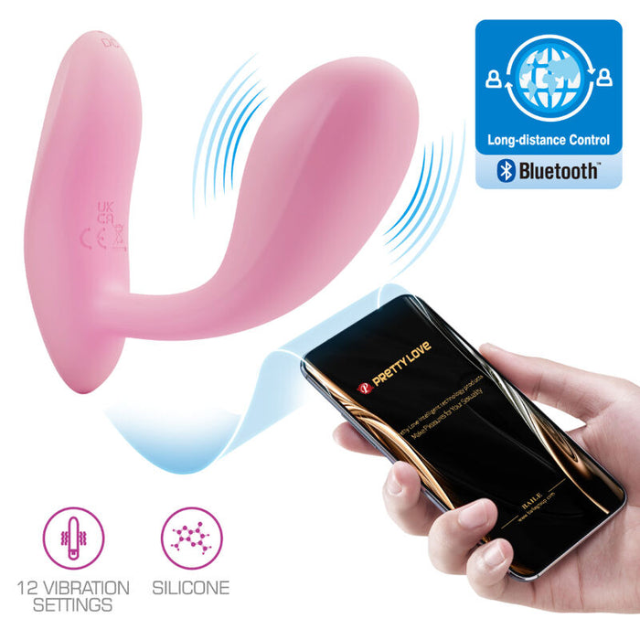 Plug Pretty Love  Baird G-Spot 12 Vibraciones Recargable Rosa App