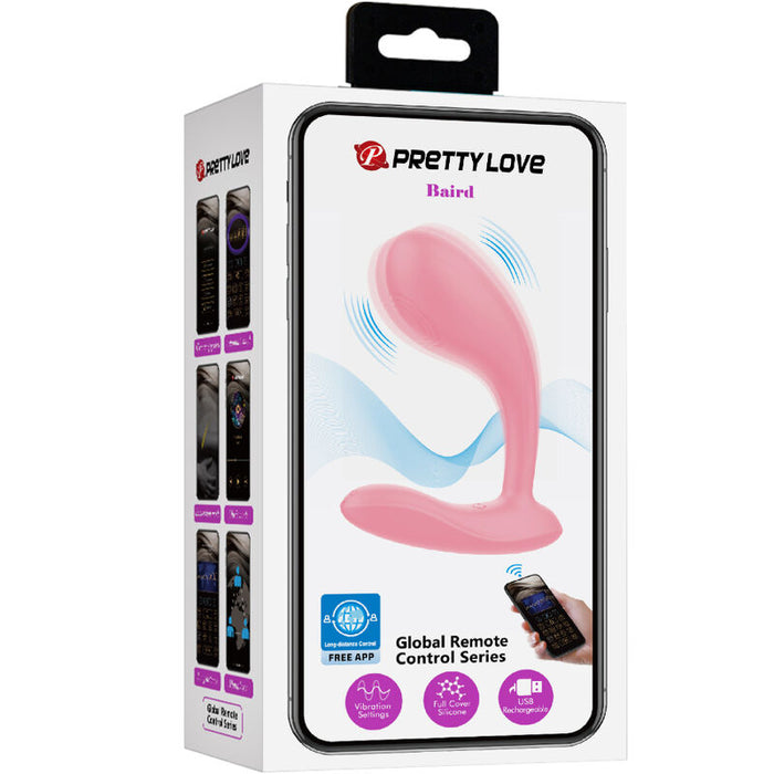 Plug Pretty Love  Baird G-Spot 12 Vibraciones Recargable Rosa App