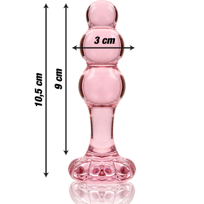 Plug Cristal Nebula Series By Ibiza - Modelo 1  Borosilicato 10.7 X 3 Cm Rosa