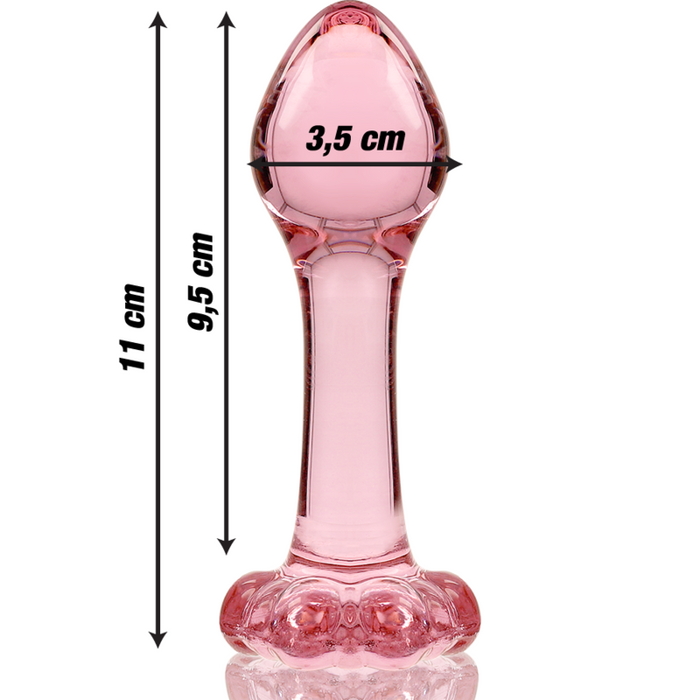 Plug Cristal Nebula Series By Ibiza - Modelo 2  Borosilicato 11 X 3.5 Cm Rosa