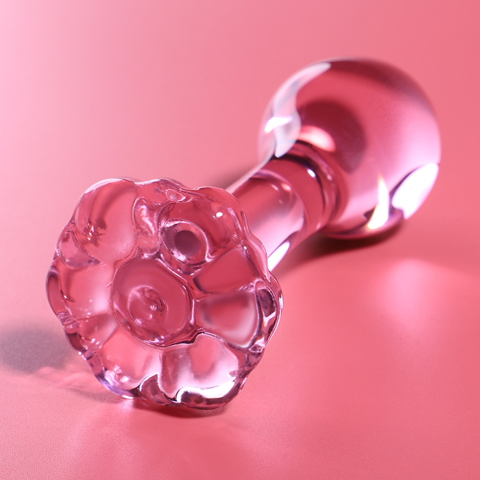 Plug Cristal Nebula Series By Ibiza - Modelo 2  Borosilicato 11 X 3.5 Cm Rosa