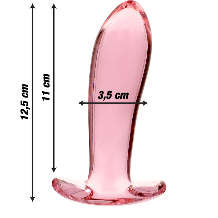 Plug Cristal Nebula Series By Ibiza - Modelo 5  Borosilicato 12.5 X 3.5 Cm Rosa