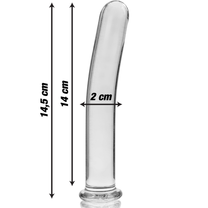 Dildo Cristal Nebula Series By Ibiza - Modelo 8  Borosilicato 14.5 X 2 Cm Transparente