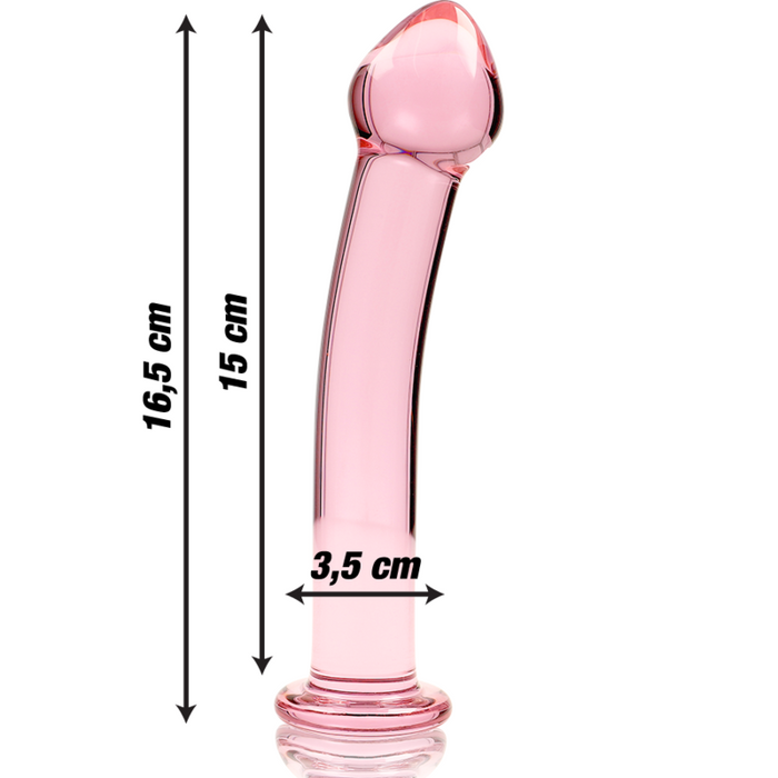 Dildo Cristal Nebula Series By Ibiza - Modelo 11  Borosilicato 16 X 3 Cm Rosa