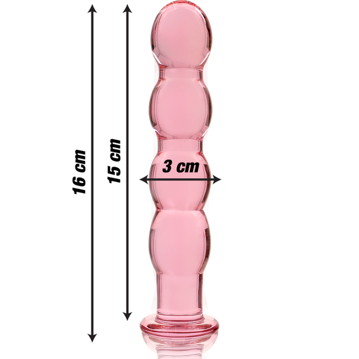 Dildo Cristal Nebula Series By Ibiza - Modelo 10 Borosilicato 16.5 X 3.5 Cm Rosa