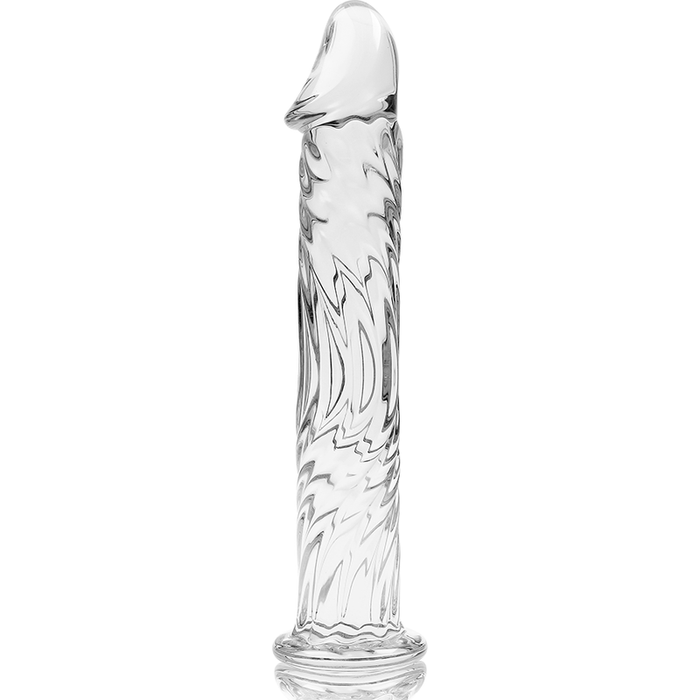 Dildo Cristal Nebula Series By Ibiza - Modelo 12  Borosilicato 17 X 3.5 Cm Transparente