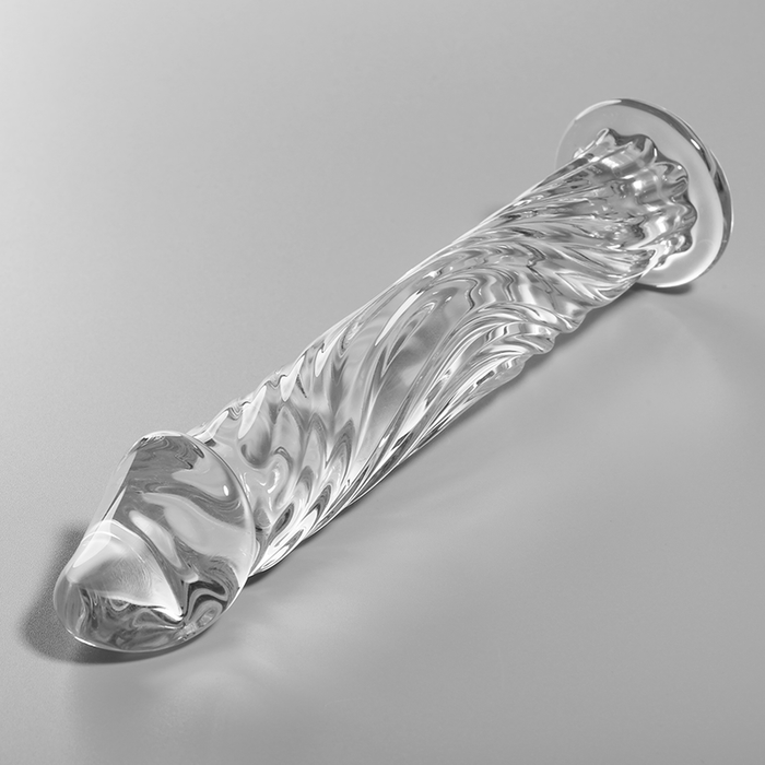 Dildo Cristal Nebula Series By Ibiza - Modelo 12  Borosilicato 17 X 3.5 Cm Transparente