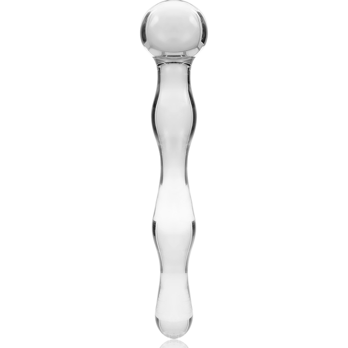 Dildo Cristal Nebula Series By Ibiza - Modelo 13  Borosilicato 18 X 3.5 Cm Transparente