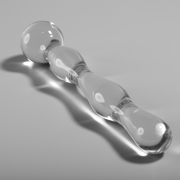 Dildo Cristal Nebula Series By Ibiza - Modelo 13  Borosilicato 18 X 3.5 Cm Transparente