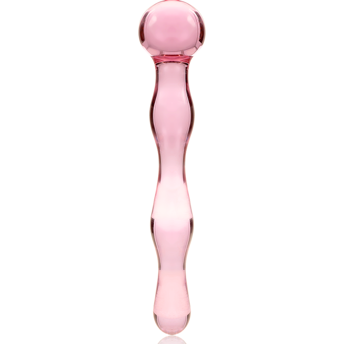 Dildo Cristal Nebula Series By Ibiza - Modelo 13  Borosilicato 18 X 3.5 Cm Rosa