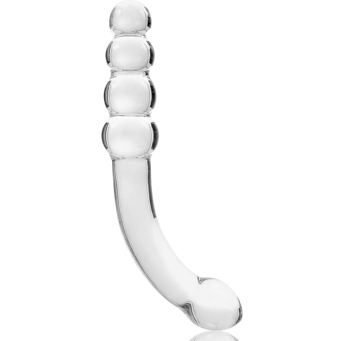 Dildo Cristal Nebula Series By Ibiza - Modelo 14  Borosilicato 18.5 X 3 Cm Transparente