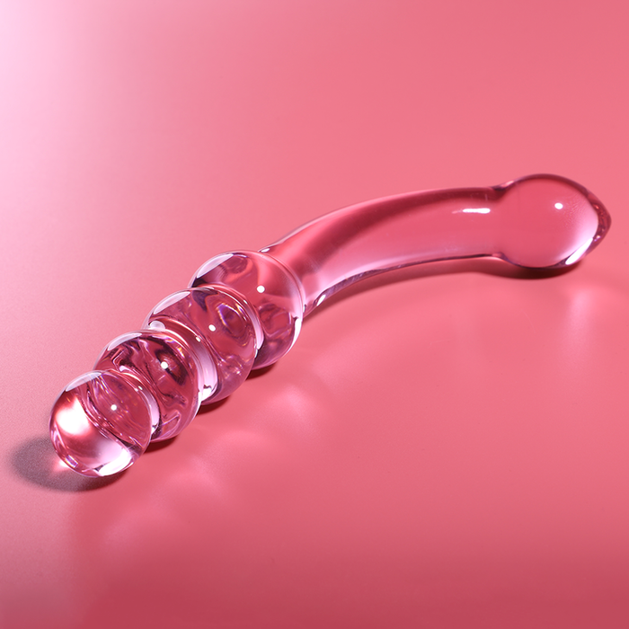 Dildo Cristal Nebula Series By Ibiza - Modelo 14  Borosilicato 18.5 X 3 Cm Rosa