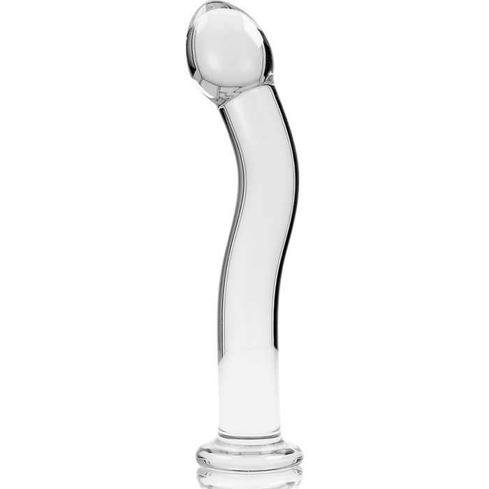 Dildo Cristal Nebula Series By Ibiza - Modelo 18  Borosilicato 18.5 X 3.5 Cm Transparente