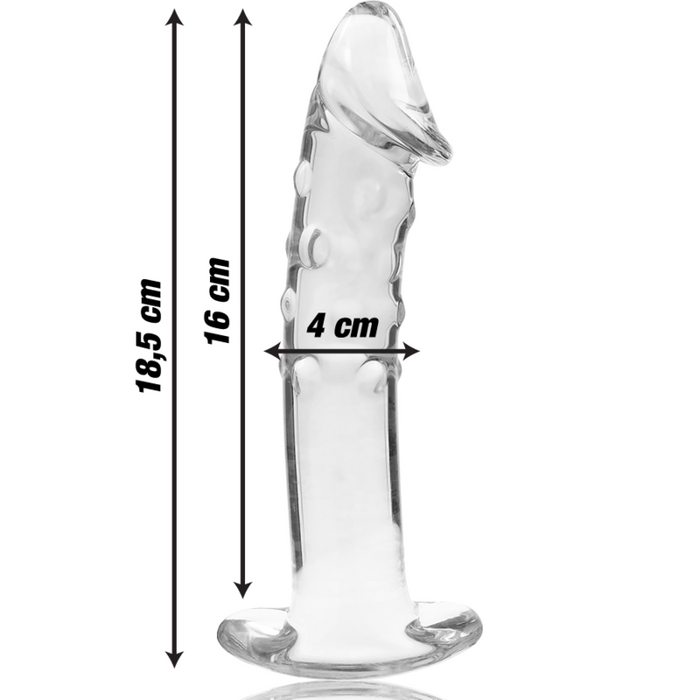 Dildo Nebula Series By Ibiza  Modelo 19 Cristal Borosilicato 18.5 X 4 Cm Transparente