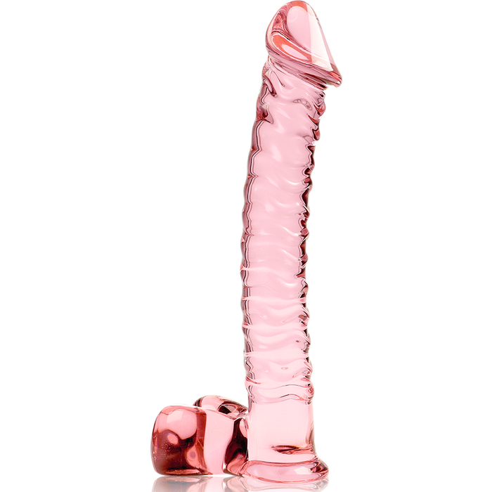 Dildo  Nebula Series By Ibiz Modelo 23  Cristal Borosilicato 21.5 X 4 Cm Rosa