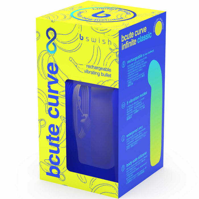 B Swish - Bcute Curve Infinite Classic Edicion Limitada Vibrador Recargable Silicona Amarillo